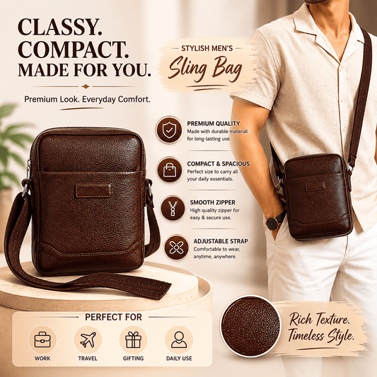 OAK FORD Classic Men's Sling Bag - OAK FORD