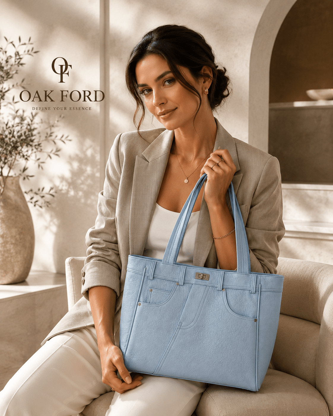 OAK FORD Crock Front Signature Handbag - OAK FORD