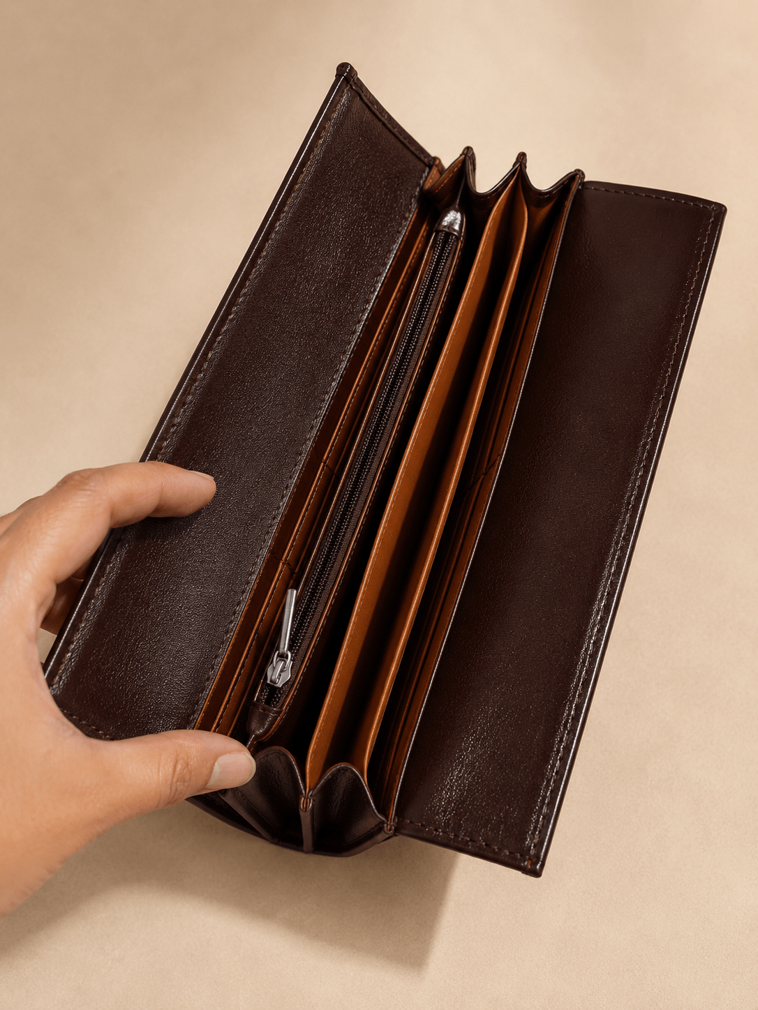 OAK FORD Classic Leather Clutch Wallet - OAK FORD