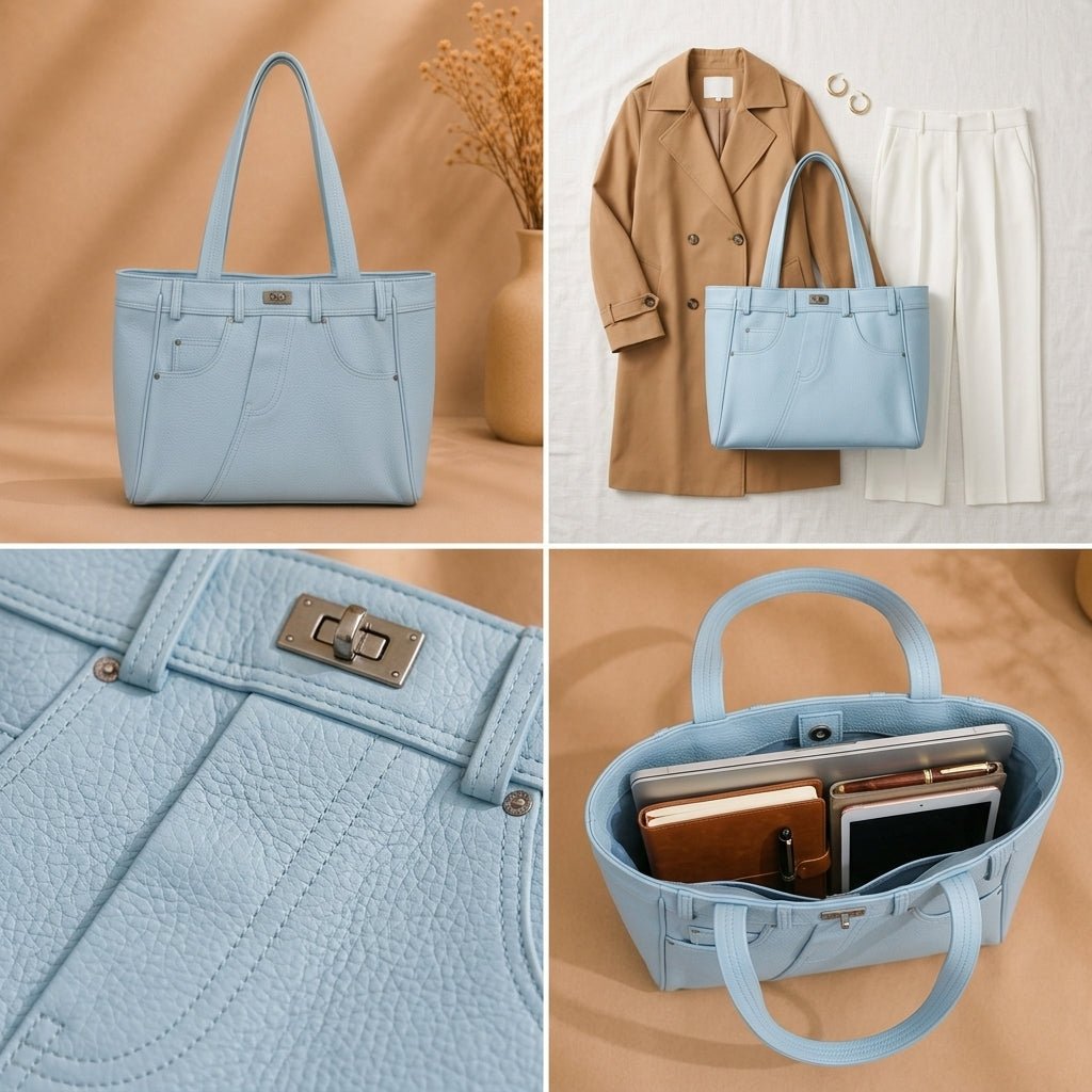 OAK FORD Crock Front Signature Handbag - OAK FORD