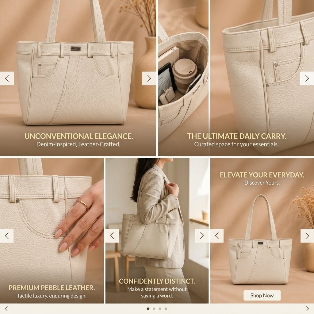 OAK FORD Crock Front Signature Handbag - OAK FORD
