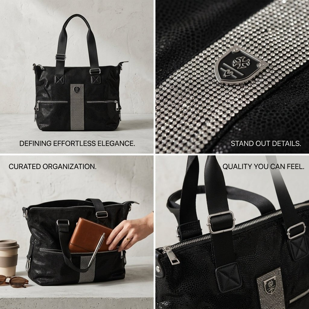 OAK FORD Noir Edge Shoulder Bag - OAK FORD