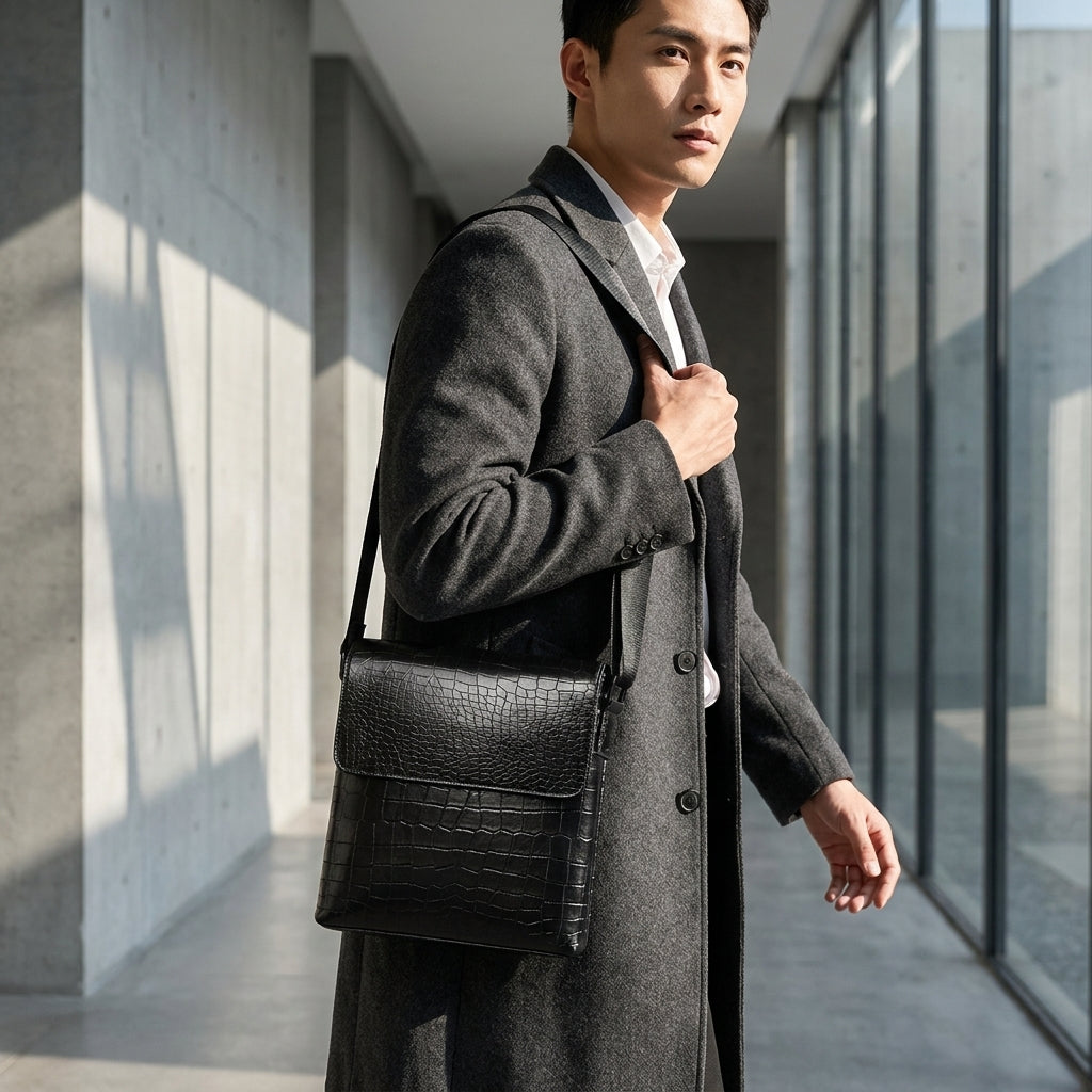 OAK FORD Executive Messenger Bag – Black