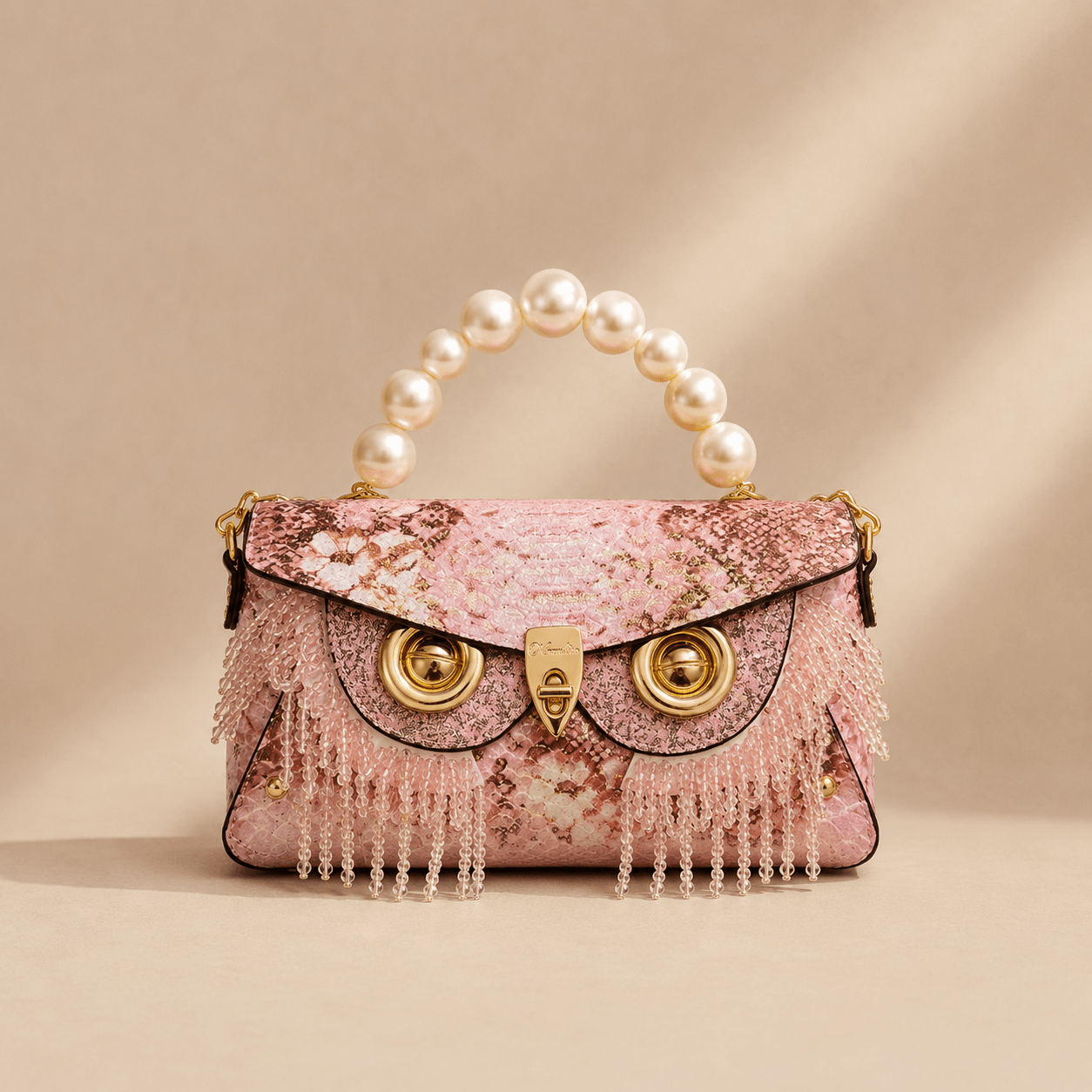 Women's Pearl Handle Designer Hand Bag - OAK FORD
